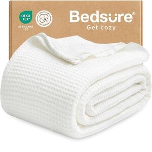 White Waffle Weave Blanket